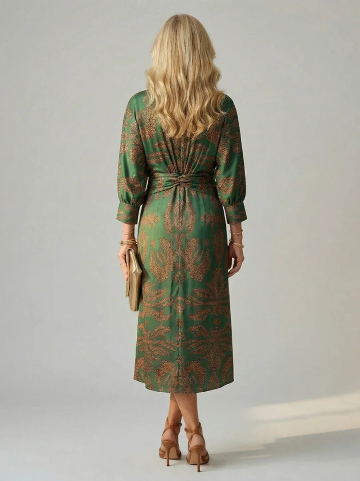 Lune | Natural Wrap Midi Dress