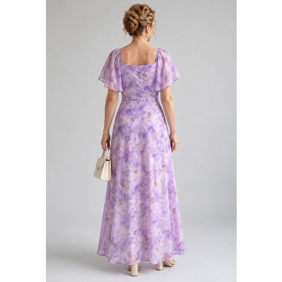 Vaelis |  Flutter Sleeve Midi Dress