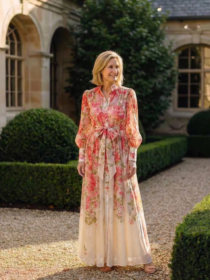 Cressida | Floral Sheer Long Sleeve Maxi Dress
